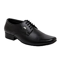 NOBILITY by Action Faux Leather Black Formal Lace Up Leather Shoes for Men | Comfortable Walking | Classic Design | Breathable | Slip Resistant |6 UK