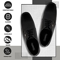 NOBILITY by Action Faux Leather Black Formal Lace Up Leather Shoes for Men | Comfortable Walking | Classic Design | Breathable | Slip Resistant |6 UK