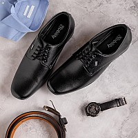 NOBILITY by Action Faux Leather Black Formal Lace Up Leather Shoes for Men | Comfortable Walking | Classic Design | Breathable | Slip Resistant |6 UK