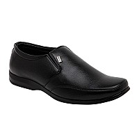 NOBILITY by Action Faux Leather Black Formal Slip On Shoes for Men | Classic Design | Comfortable Walking | Breathable | Slip Resistant |7 UK