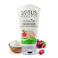 Lotus Herbals White Glow Yogurt Skin Whitening and Brightening Masque, 80g (Pack of 1)