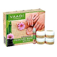 Vaadi Herbals Soothing and Refreshing Pedicure Manicure Spa Kit, Cream and Oil Set, 135g