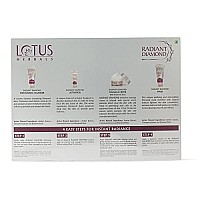 Lotus Herbals Radiant Diamond Cellular Radiance 5 In 1 Facial Kit | With Diamon Dust & Cinnamon | For All Skin Types | 1 Count (Pack of 1)