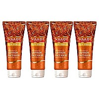 Vaadi Herbals Value Pack of Skin Whitening Saffron Face Wash with Sandal Extract, 4 x 60ml