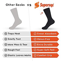 Supersox Kids Combed Cotton School Socks Pack Of 5 Black