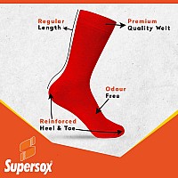 Supersox Kids Combed Cotton School Socks Pack Of 5 Red