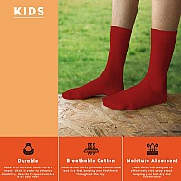 Supersox Kids Combed Cotton School Socks Pack Of 5 Red