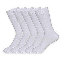 Supersox Kids Combed Cotton School Socks Pack Of 5 White