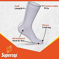 Supersox Kids Combed Cotton School Socks Pack Of 5 White