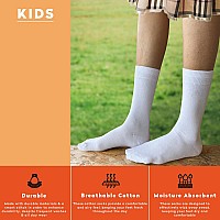 Supersox Kids Combed Cotton School Socks Pack Of 5 White