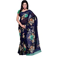 Anand Sarees Women Georgette Saree(JRD1052_Black_One size)