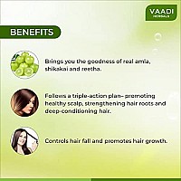 Vaadi Herbals Hairfall And Damage Control Amla Shikakai Shampoo, 350ml