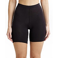 Jockey 1529 Womens High Coverage Super Combed Cotton Elastane Stretch Mid Waist Shorties with Concealed Waistband_Black_XL