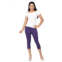 Robinbosky Premium Cotton Lycra Stretchable Capris Leggings Srussianviolet