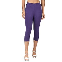 Robinbosky Premium Cotton Lycra Stretchable Capris Leggings Srussianviolet