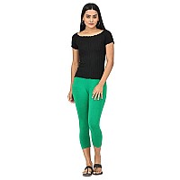 Robinbosky Premium Cotton Lycra Stretchable Capris Leggings Sforestgreen