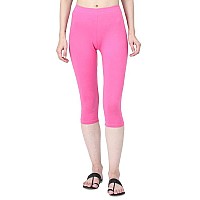 Robinbosky Premium Cotton Lycra Stretchable Capris Leggings Xxlqueenpink