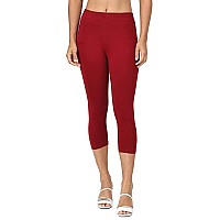 Robinbosky Premium Cotton Lycra Stretchable Capris Leggings Mmaroon