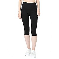 Robinbosky Premium Cotton Lycra Stretchable Capris Leggings Mblack