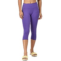 Robinbosky Premium Cotton Lycra Stretchable Capris Leggings Mpurple