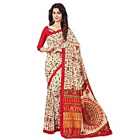 Miraan Printed Bhagalpuri Art Silk Saree for women with blouse VI4533 MultiColoured