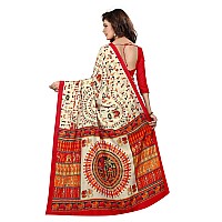 Miraan Printed Bhagalpuri Art Silk Saree for women with blouse VI4533 MultiColoured