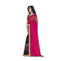 Anand Sarees Womens Georgette Saree with Blouse Piece (1190_1_Multicoloured_Free size_Pink)