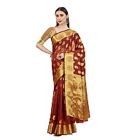 Silk Zone Womens Banarasi Art Silk Saree with Blouse Piece (ASZ00049 Brown)