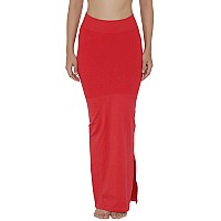 Clovia Womens Petticoat Style Saree Shapewear with Side Slit (SW0023P04_Red_M)