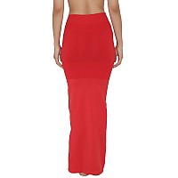 Clovia Womens Petticoat Style Saree Shapewear with Side Slit (SW0023P04_Red_M)