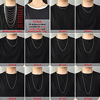 HolyFast Twist Chain Necklace 4mm 32Inches Stainless Steel Rope Jewelry for Men Women