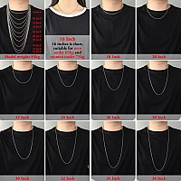 Square Rolo Chain Necklace 2mm 18inch Stainless Steel Box Chain Jewelry for Men Women