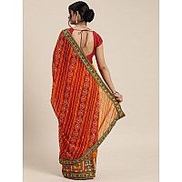 Arriva Fab Womens Georgette Saree With Blouse Piece (Riva207__Red_Free Size_Red)