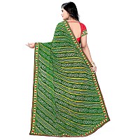 Arriva Fab Womens Georgette Blend Saree With Blouse Piece (Riva208__Green_Free Size_Green)