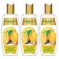 Vaadi Herbals Lemon Dandruff Defense Shampoo, 350ml (Pack of 3)