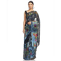 Kashvi saree Georgette with Blouse Piece Saree (1285_Multicoloured_Free Size)