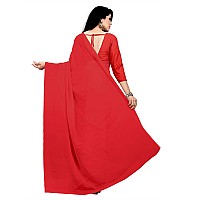 Sidhidata Textile Womens Georgette Saree With Unstitched Blouse Piece (Multi-Coloured)