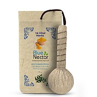 Blue Nectar Ayurvedic Herbal Compress Potli with Neem & Turmeric | Natural Pain Relief Ingredients for Joint Pain, Body Pain, Legs Pain and Back Pain Relief 175g