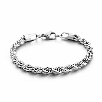 HolyFast Twist Chain Bracelets Stainless Steel Rope Jewelry for Men Women