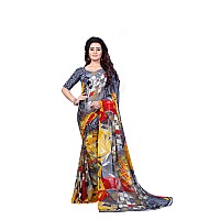 Kashvi Sarees Womens Faux Georgette Saree With Blouse Piece (1344_Multicolor_One Size_Multicolour)