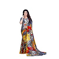 Kashvi Sarees Womens Faux Georgette Saree With Blouse Piece (1344_Multicolor_One Size_Multicolour)