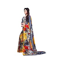 Kashvi Sarees Womens Faux Georgette Saree With Blouse Piece (1344_Multicolor_One Size_Multicolour)