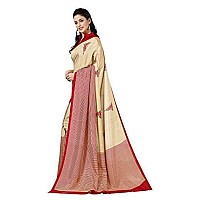 Vimla Womens Beige Malgudi Art Silk Uniform Saree with Blouse (5899)