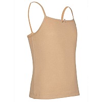 Jockey Sg04 Girls Super Combed Cotton Rib Fabric Camisole With Regular Straps Beige