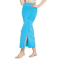 Clovia Womens Petticoat Style Saree Shapewear with Side Slit (SW0023P47_Blue_S)