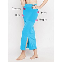 Clovia Womens Petticoat Style Saree Shapewear with Side Slit (SW0023P47_Blue_S)