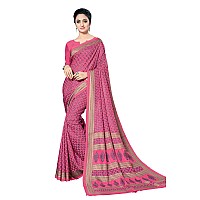 Vimla Womens Pink New Malgudi Art Silk Uniform Saree with Blouse (6739)