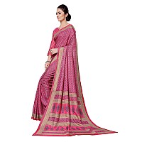 Vimla Womens Pink New Malgudi Art Silk Uniform Saree with Blouse (6739)