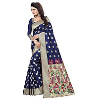 Indian Fashionista Womens Kanjeevaram Banarasi Silk Saree