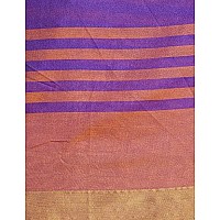 DHRUVI TRENDZ Women Cotton Silk Saree(S1106_Purple_Free Size)